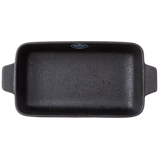 Форма для запекания фарфор, 16.5х33.5х7 см, прямая, с ручками, Bronco, Midnight, 62-127