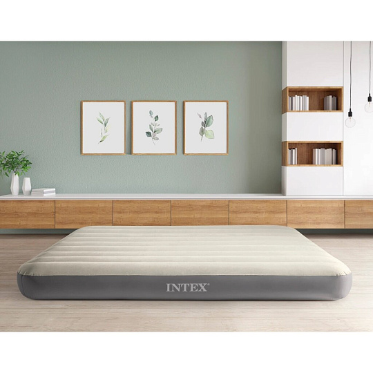 Матрас надувной Intex, 203х152х25 см, 64103, без насоса, флокированный, особопрочный, 273 кг