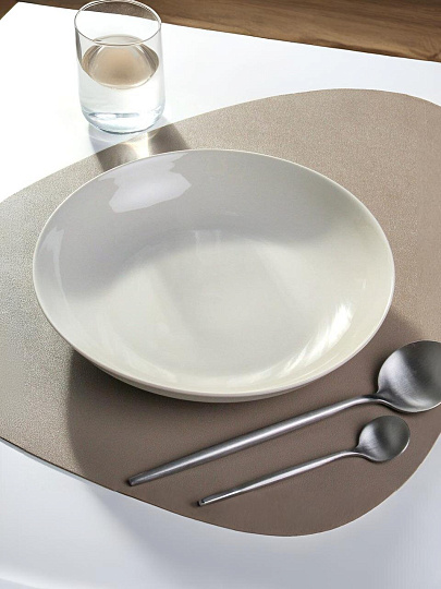 Тарелка обеденная, керамика, 23 см, круглая, Белый, Daniks