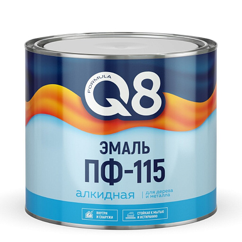 Эмаль Formula Q8, ПФ-115, алкидная, глянцевая, изумруд, 1.8 кг