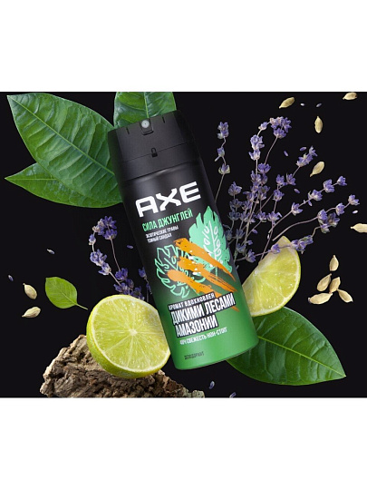 Дезодорант Axe, Сила джунглей, для мужчин, спрей, 150 мл