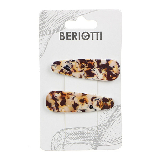 Набор зажимов для волос Beriotti, 5 см, 2 шт, пластик, в ассортименте, 321-275