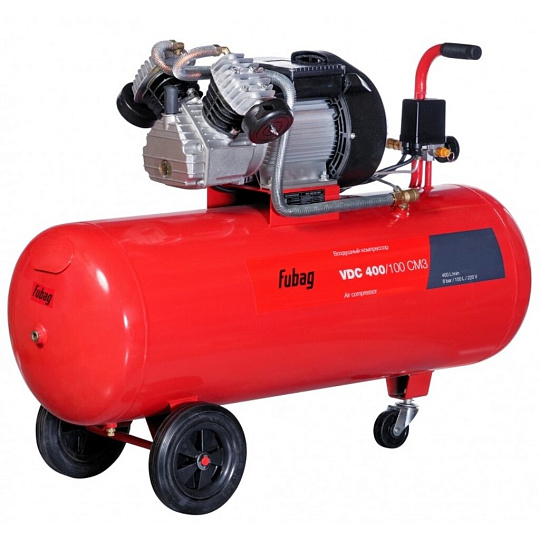 Компрессор Fubag, VDС 400/100 CM3, 2.2 кВт, поршневой, 100 л, 400 л/мин, 8 бар, прямой, 614319561
