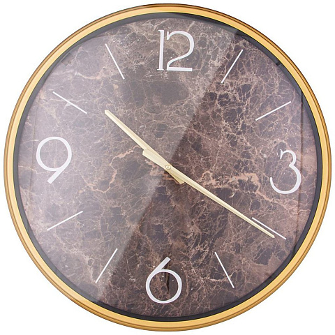 Часы настенные "marble" цвет:коричневый 50,8х50,8х4,5 см, 220-465