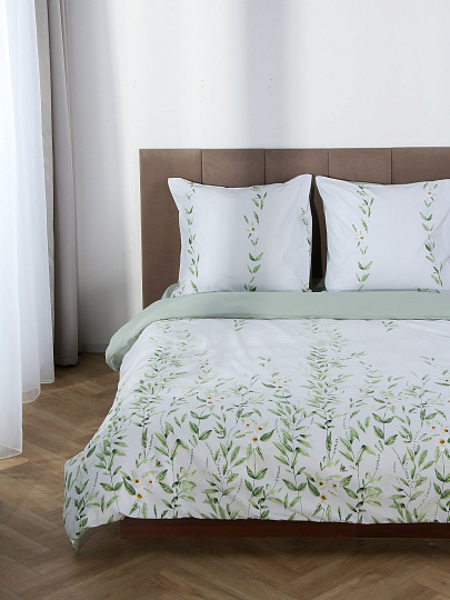 Постельное белье евро, пр215х240, 2н70х70, п200х215, м-сат, Майская ночь, Флора, SJT2503-7