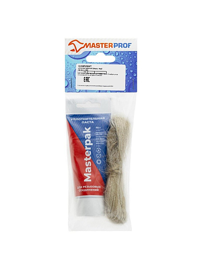 Набор уплотнительный 70 г, паста+лен, вода, пар, Masterpak, МР, туба, ИС.131742