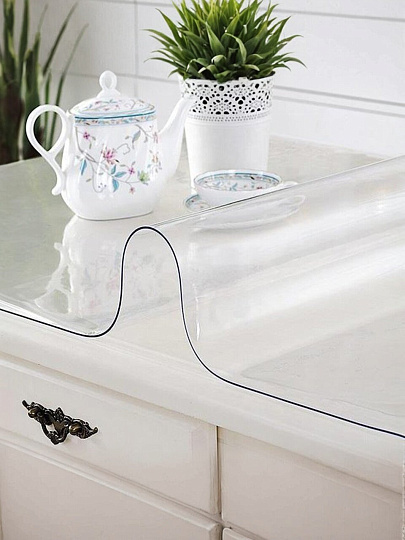 Клеенка Dekorelle, 1.2х20 м, силикон, 0.8 мм, прозрачная без рисунка, 143