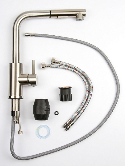 Смеситель для кухни, Aqwin, с картриджем, сатин, A0047S