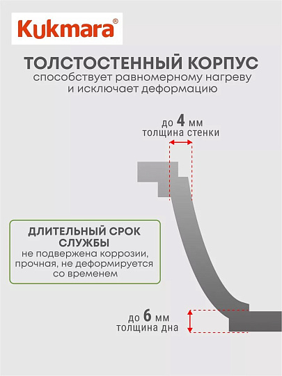 Кастрюля алюминий, антипригарное покрытие, 4 л, крышка стекло, Kukmara, Trendy style, к41tsml, малахит