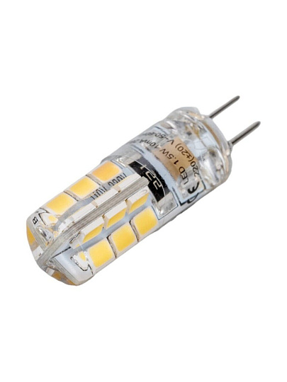 Лампа светодиодная G4, 1.5 Вт, 220 В, капсула, 2800 К, теплый белый свет, Ecola, Corn Micro, 35x10мм, LED