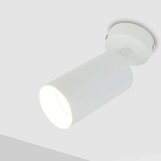 Светильник на основании General Lighting Systems, Башня, 50 Вт, GU10, на 1 лампочку, IP20, d5.5х10 см, Спот, белый, 661812