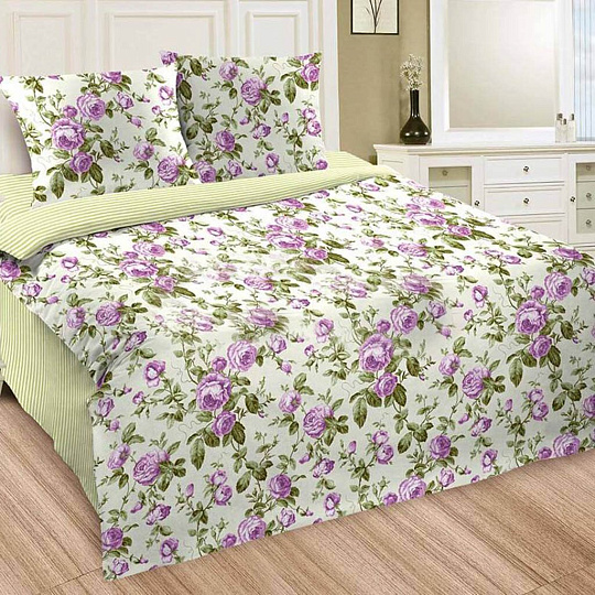 Постельное белье Шуйские ситцы 1.5-спальное поплин (простыня 214х150 см, 2 наволочки 70х70 см, пододеяльник 215х143 см) с1232шв 89561