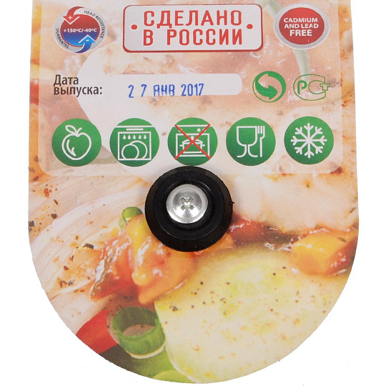 Крышка для посуды стекло, 22 см, Васильевское стекло, VGP, кнопка пластик, высокая, 702