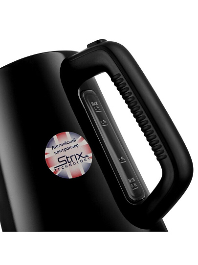 Чайник электрический Brayer, 1073BR Strix, 1.7 л, 2200 Вт, скрытый нагревательный элемент, нержавеющая сталь
