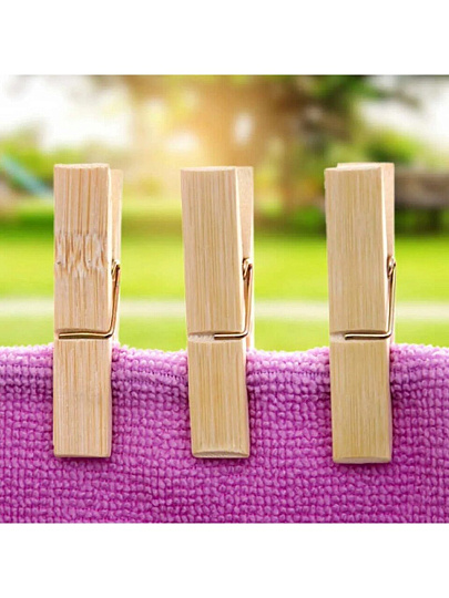 Прищепки бамбук, 20 шт, 7 см, Bamboo, Y3-721