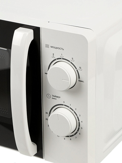 Микроволновая печь Rion, P70T20L-VD, 20 л, 700 Вт, механическая, 6 уровней мощности, белая