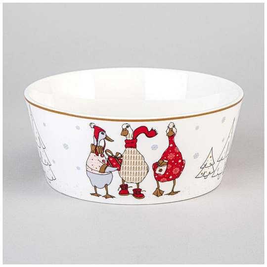 Салатник фарфор, круглый, 14.5х6 см, 0.65 л, подарочная упаковка, Family Christmas, Lefard, 425-185