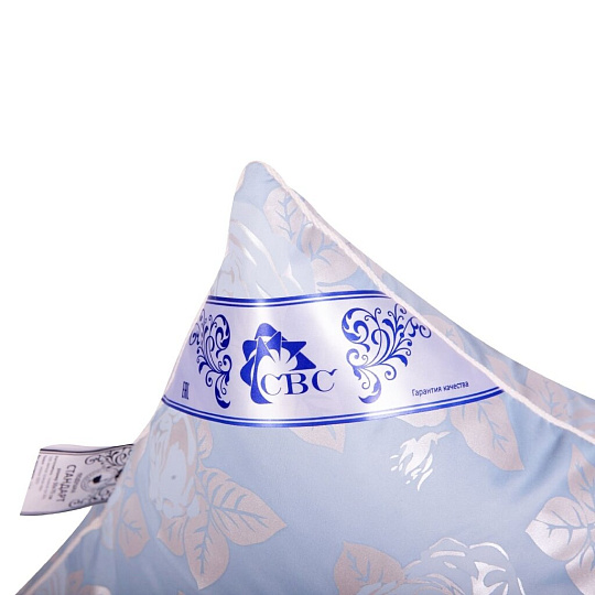 Подушка 68 х 68 см, пух 30%, перо 70%, чехол 100% хлопок, кант, упругая, Стиль Вашей Спальни, ПС1-С-77