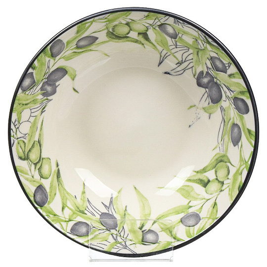 Тарелка суповая, фарфор, 18 см, круглая, Оливки, МФК, MFK07998/MFK20503