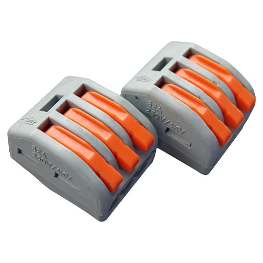 Клемма монтажная, универсальная, 3-проводная, уп. 5 шт, 0.08-4 мм², General Lighting Systems, 800405