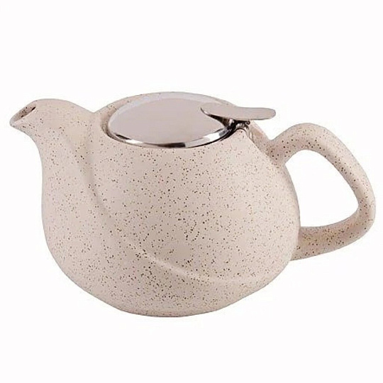 Чайник заварочный керамика, 0.75 л, с ситечком, Loraine, Бежевый, 29359
