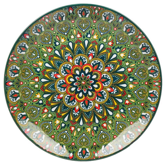 Блюдо керамика, 4.5х25 см, зеленое, Самарканд, Y4-9762
