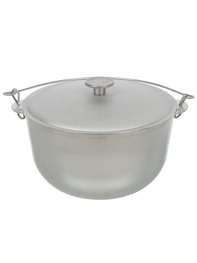 Казан алюминий, 6 л, с крышкой, с дужкой, Гардарика, 601