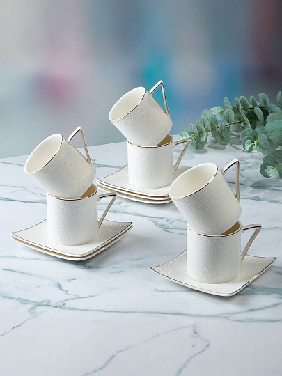 Набор чайный керамика, 12 предметов, на 6 персон, 200 мл, Daniks, Y4-2722, подарочная упаковка