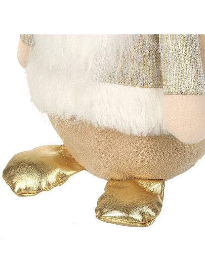 Фигурка декоративная Гномик, 16х11х34 см, бело-золотая, F010022