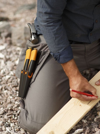 Нож универсальный, нержавеющая сталь, с точилкой, Fiskars, 1023618