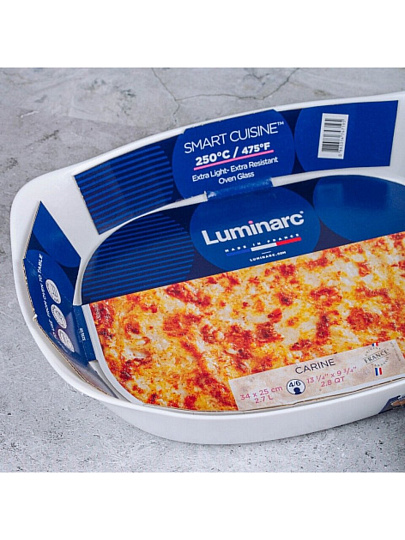 Форма для запекания стекло, 25х34х7 см, 2.7 л, прямоугольная, Luminarc, Smart Cuisine Carin, P4027