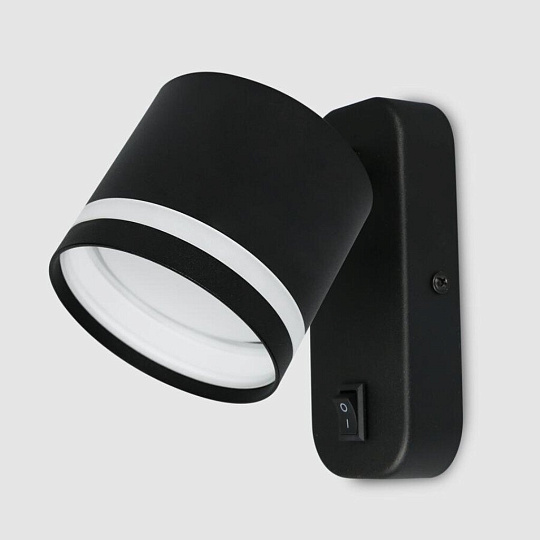 Светильник бра General Lighting Systems, Башня, 50 Вт, GX53, на 1 лампочку, IP20, 8.2х7 см, накладной, черный, 661749