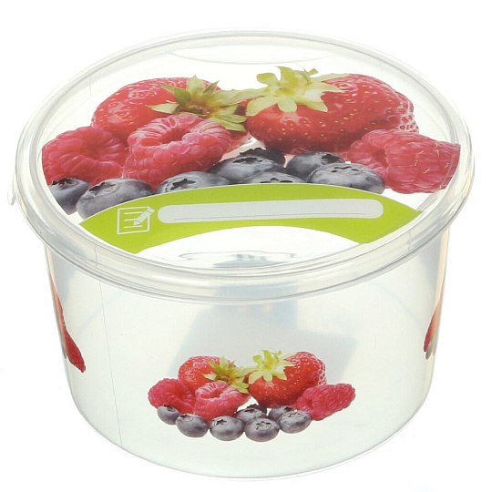 Контейнер пищевой пластик, 0.75 л, 8.3 см, в ассортименте, круглый, Giaretti, Браво, GR1067