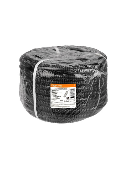 Труба ПНД, 25 м, гофрированная, d16 мм, легкая, с зондом, TDM Electric, SQ0413-2501