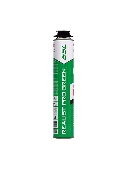 Пена монтажная Realist, PRO Green, профессиональная, 65 л, зимняя, 4602009041051