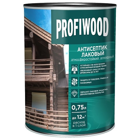 Антисептик Profiwood, для дерева, лаковый, орегон, 0.7 кг