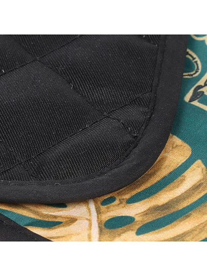 Набор кухонный 2 шт, 27х17см + 17х17см (варежка, прихватка), полиэстер, зеленый, B180028