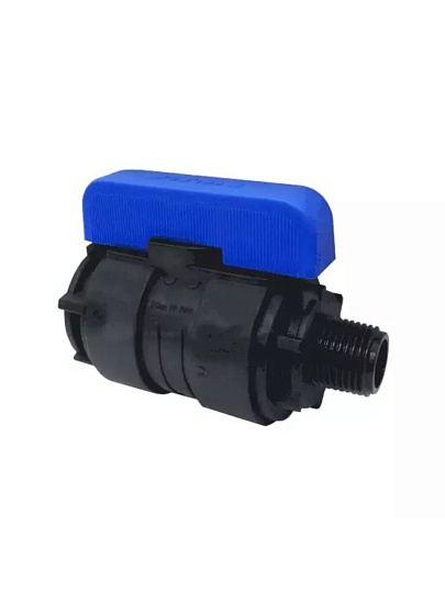 ПНД кран 1-1 1/2", внутренняя/наружная, шаровой, Valfex