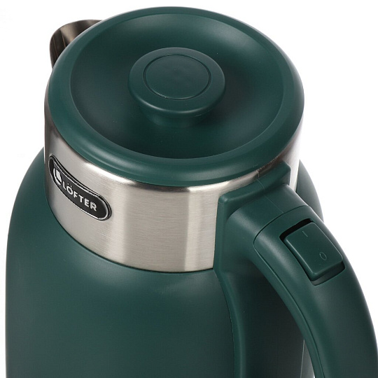 Чайник электрический Lofter, CX-K224-18G, зеленый, 1.6 л, 1500 Вт, скрытый нагревательный элемент, пластик