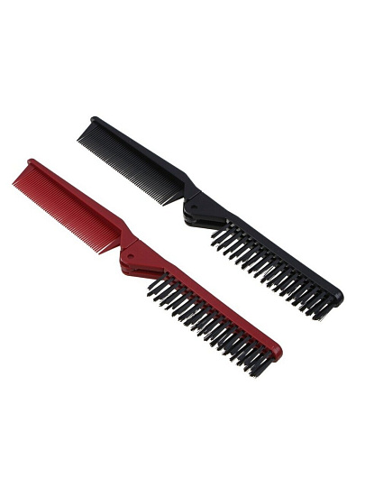 Расческа складная, 21х2.8 см, пластик, нейлон, в ассортименте, ЮниLook, 319-212