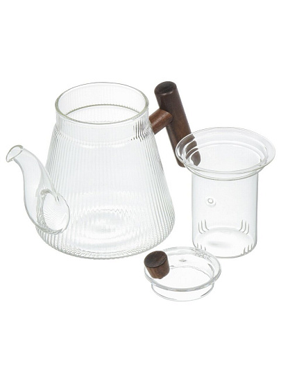 Чайник заварочный стекло, 0.95 л, с ситечком, B050182