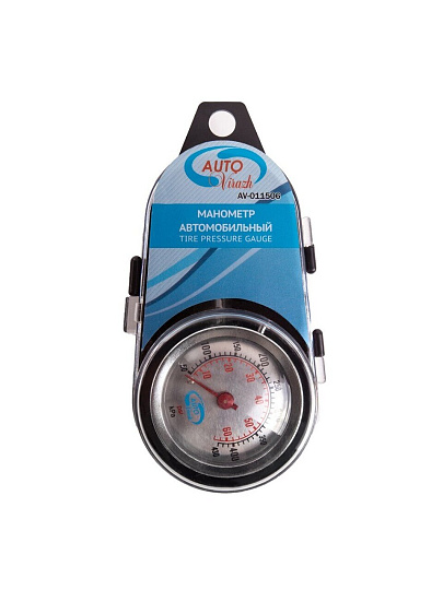 Манометр Autovirazh, AV-011506, 60 атм, металл, шинный, в пластиковом футляре