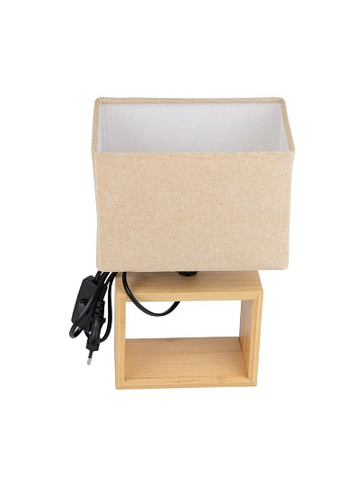 Светильник настольный E27, 40 Вт, светло-серый, Uniel, UML-B401 LIGHT GREY/WOOD, UL-00010956