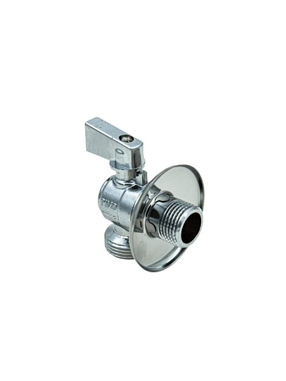 Кран для воды, 1/2"х3/4", ш-ш, латунь, угловой, с обратным клапаном, AquaLink