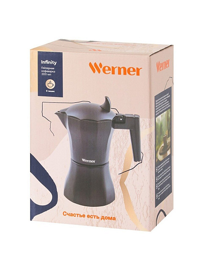 Кофеварка алюминий, 0.3 л, Werner, Infinity, 6 порций, нейлон, 51392