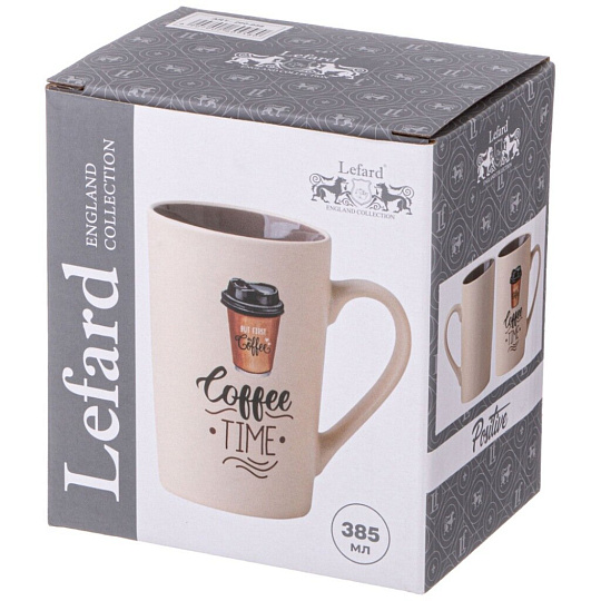 Кружка фарфор, 385 мл, Coffee Time, Lefard, 260-958