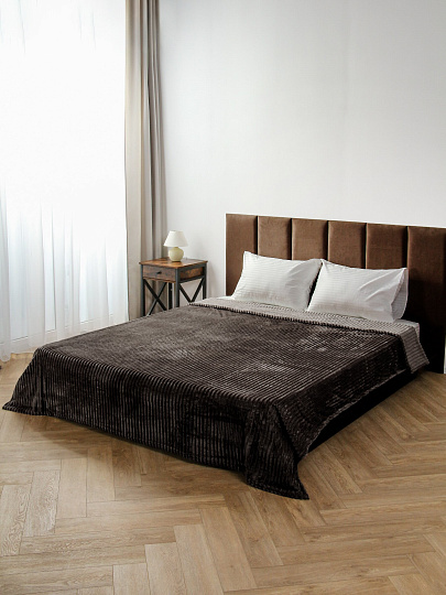 Плед 200х240 см, микрофибра, 100%пэ, 280г, Silvano, Неаполь, графит