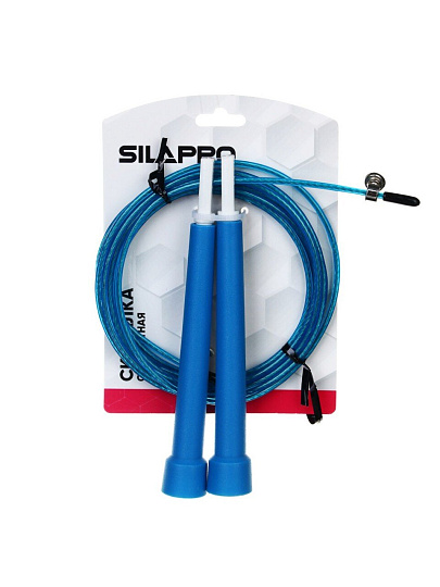 Скакалка 3 м, скоростная, d2.5, ручка, PVC, сталь, SilaPro, 190-015