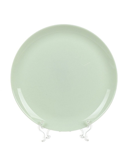 Тарелка обеденная, стеклокерамика, 25 см, круглая, Diwali Paradise Green, Luminarc, V5839, зеленая