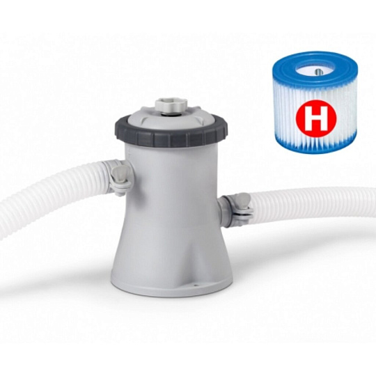 Бассейн надувной Intex, 244х61 см, Easy Set, 28108NP, фильтр-насос, 1942 л